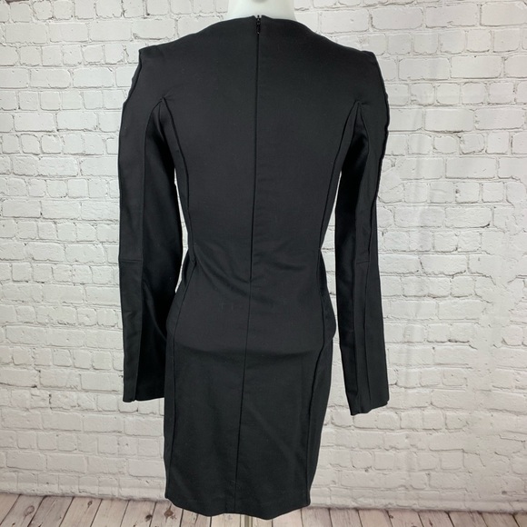 Zara W&B Collection Black Long Sleeve Dress - Picture 3 of 5